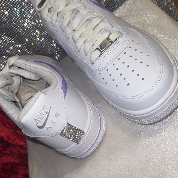 Custom Bling Purple Air Force 1 - Picture 1 of 9